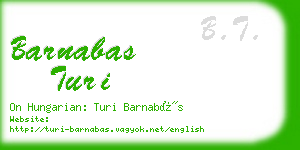 barnabas turi business card